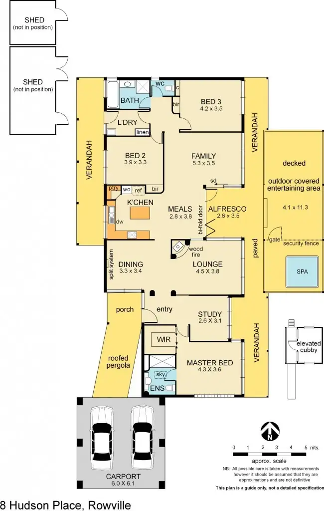 Floorplan of Homely house listing, 8 Hudson Place, Rowville VIC 3178