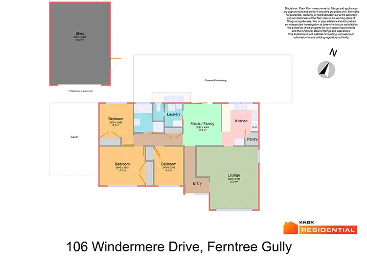 Floorplan of Homely house listing, 106 Windermere Drive, Ferntree Gully VIC 3156