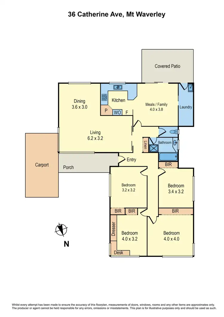 Floorplan of Homely house listing, 36 Catherine Avenue, Mount Waverley VIC 3149