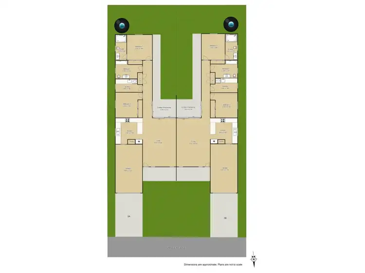 Floorplan of Homely semi-detached listing, 3A & 3B O'Malley Close, Grafton NSW 2460