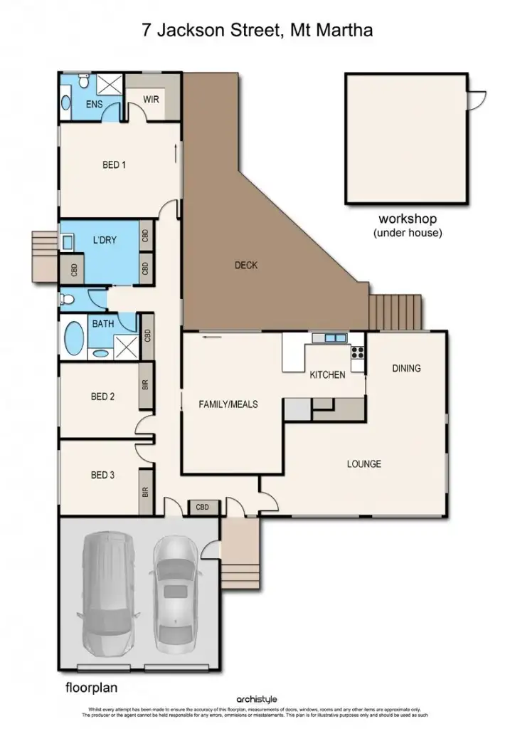 Floorplan of Homely house listing, 7 Jackson Street, Mount Martha VIC 3934