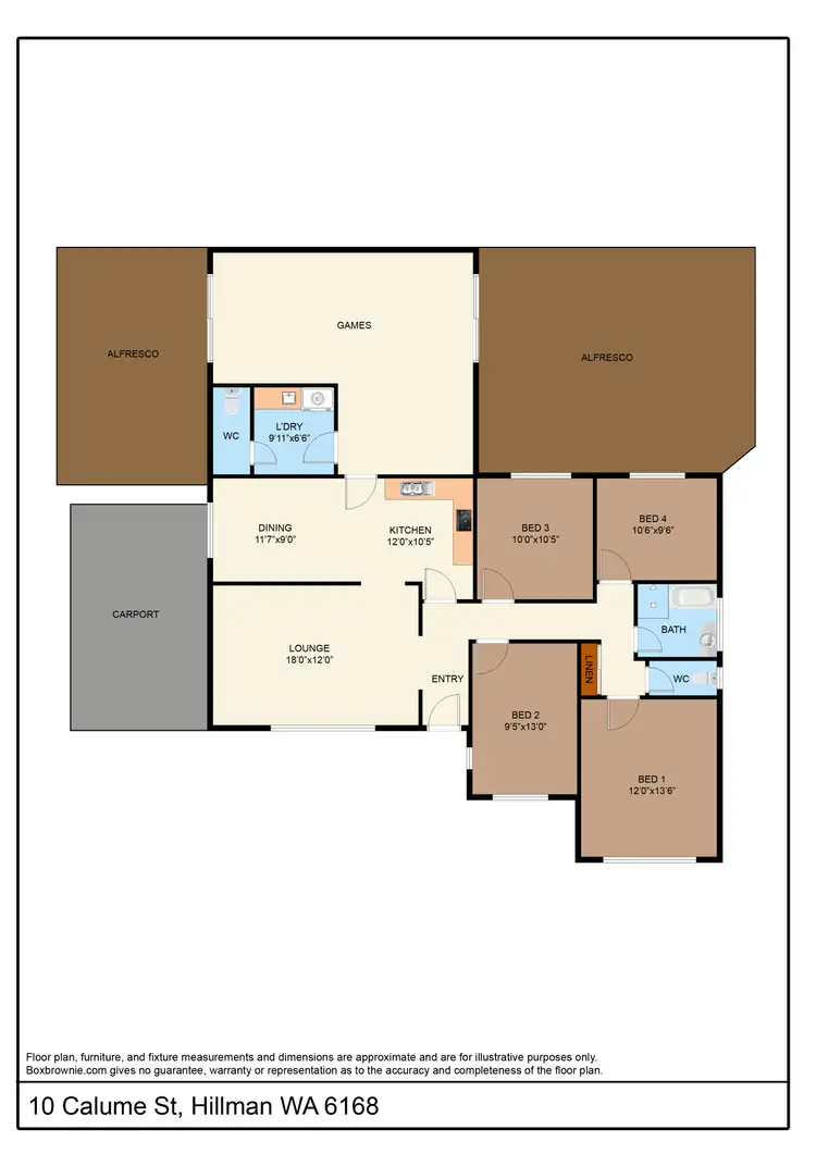 Floorplan of Homely house listing, 10 Calume Street, Hillman WA 6168