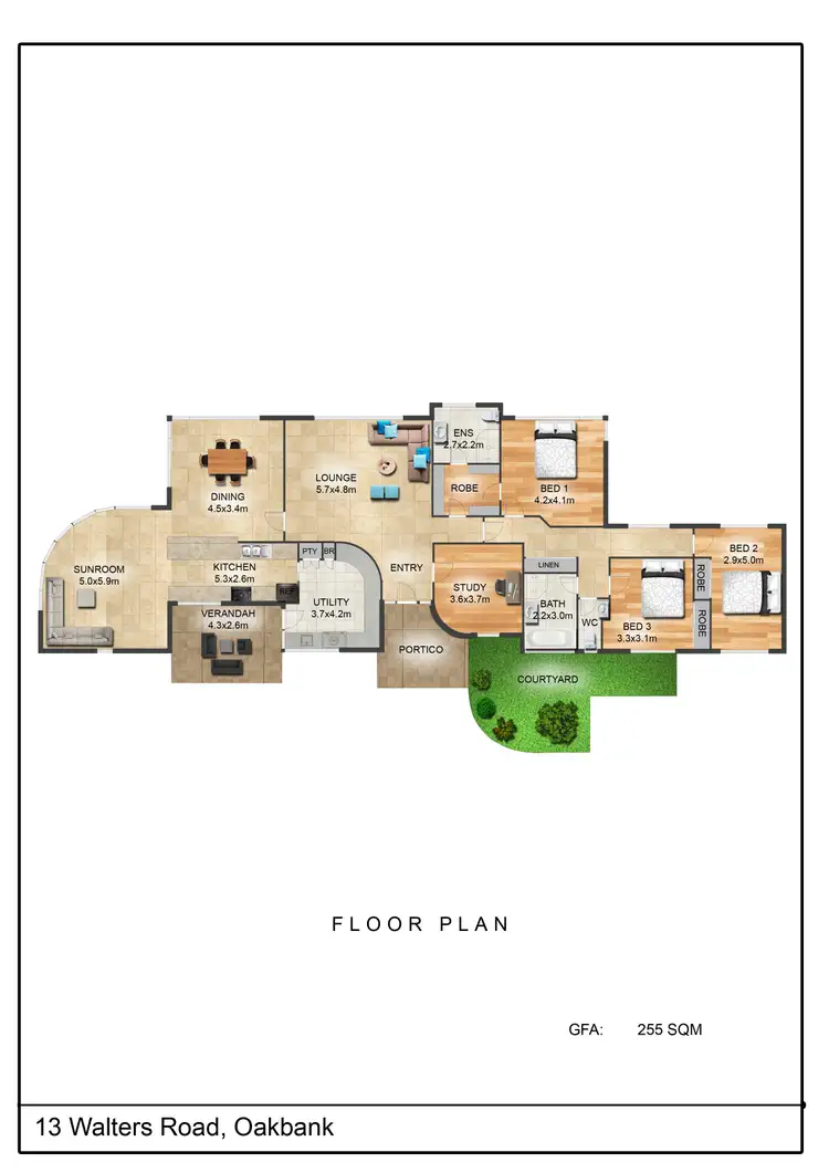 Floorplan of Homely house listing, 13 Walters Road, Oakbank SA 5243