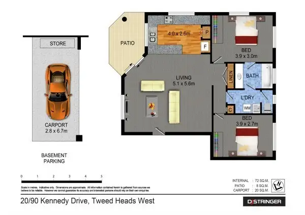 Floorplan of Homely unit listing, 20/90 Kennedy Drive, Tweed Heads West NSW 2485