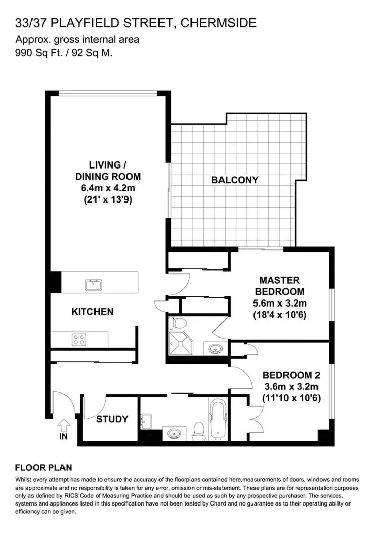 Floorplan of Homely apartment listing, 33/37 Playfield Street, Chermside QLD 4032