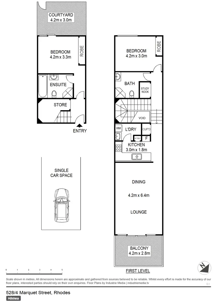 Floorplan of Homely apartment listing, 528/4 Marquet Street, Rhodes NSW 2138