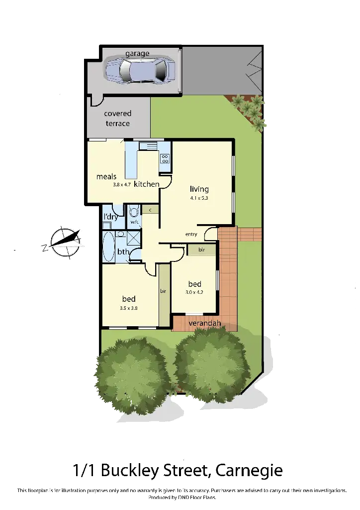 Floorplan of Homely unit listing, 1/1 Buckley Street, Carnegie VIC 3163
