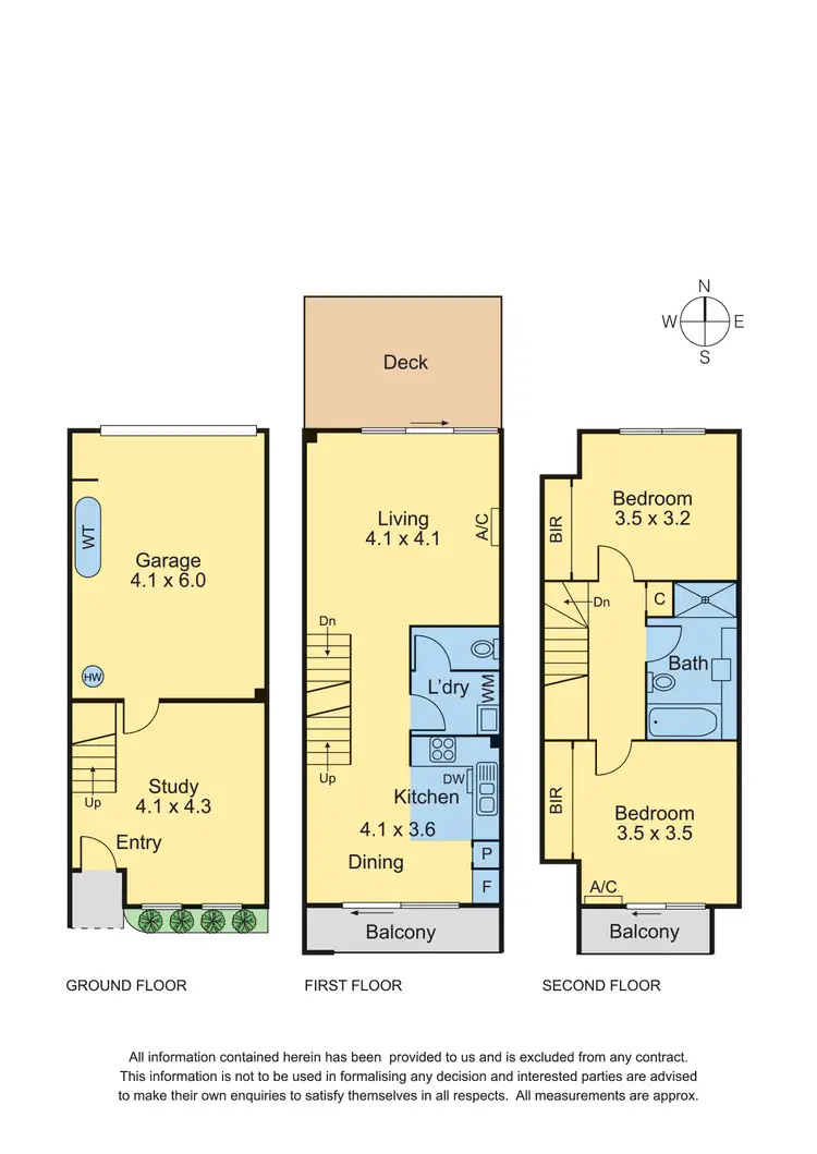Floorplan of Homely townhouse listing, 4/36 Boothby Street, Northcote VIC 3070