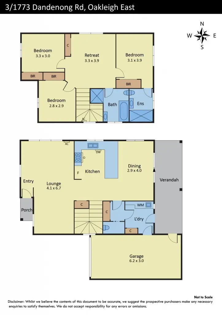 Floorplan of Homely townhouse listing, 3/1773 Dandenong Road, Oakleigh East VIC 3166