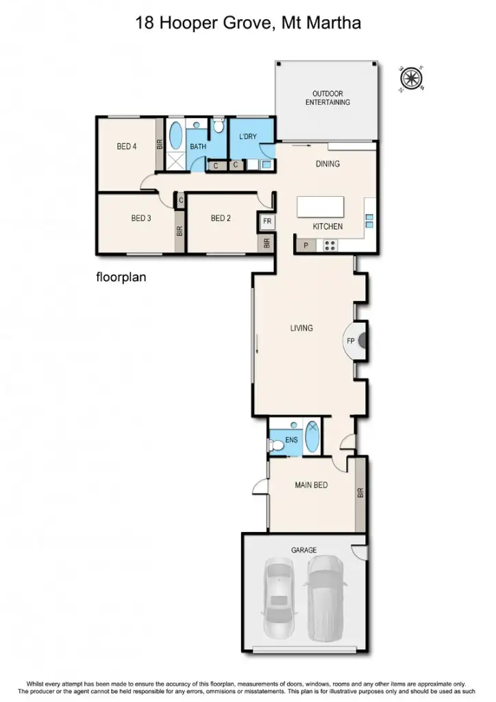 Floorplan of Homely house listing, 18 Hooper Grove, Mount Martha VIC 3934