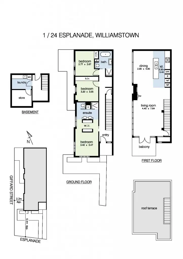 Floorplan of Homely house listing, 1/24 Esplanade, Williamstown VIC 3016