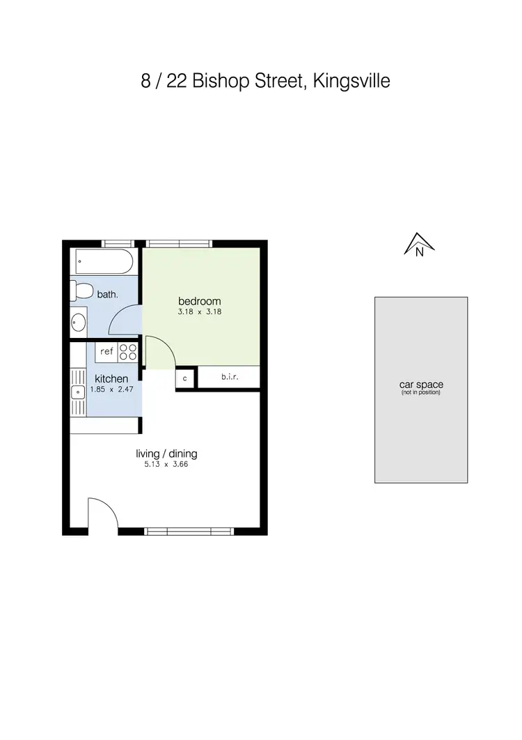 Floorplan of Homely apartment listing, 8/22 Bishop Street, Kingsville VIC 3012