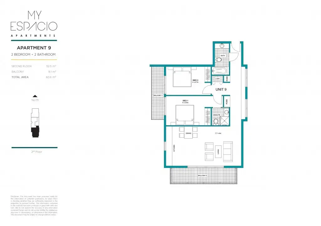 Floorplan of Homely apartment listing, 2.09/123 MacDonald Street, Mordialloc VIC 3195