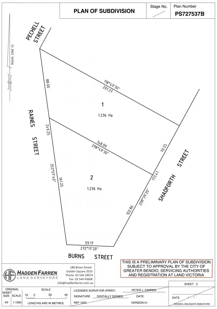 Floorplan of Homely land listing, CA 7 Pechell Street, Axedale VIC 3551