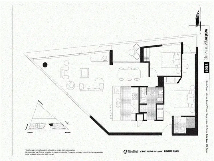 Floorplan of Homely apartment listing, 1007/8 Waterview Walk, Docklands VIC 3008