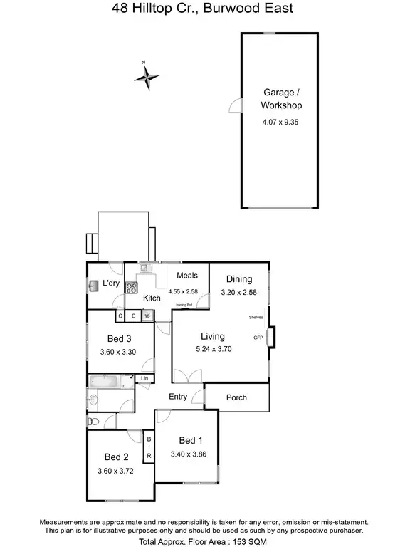 Floorplan of Homely house listing, 48 Hilltop Crescent, Burwood East VIC 3151