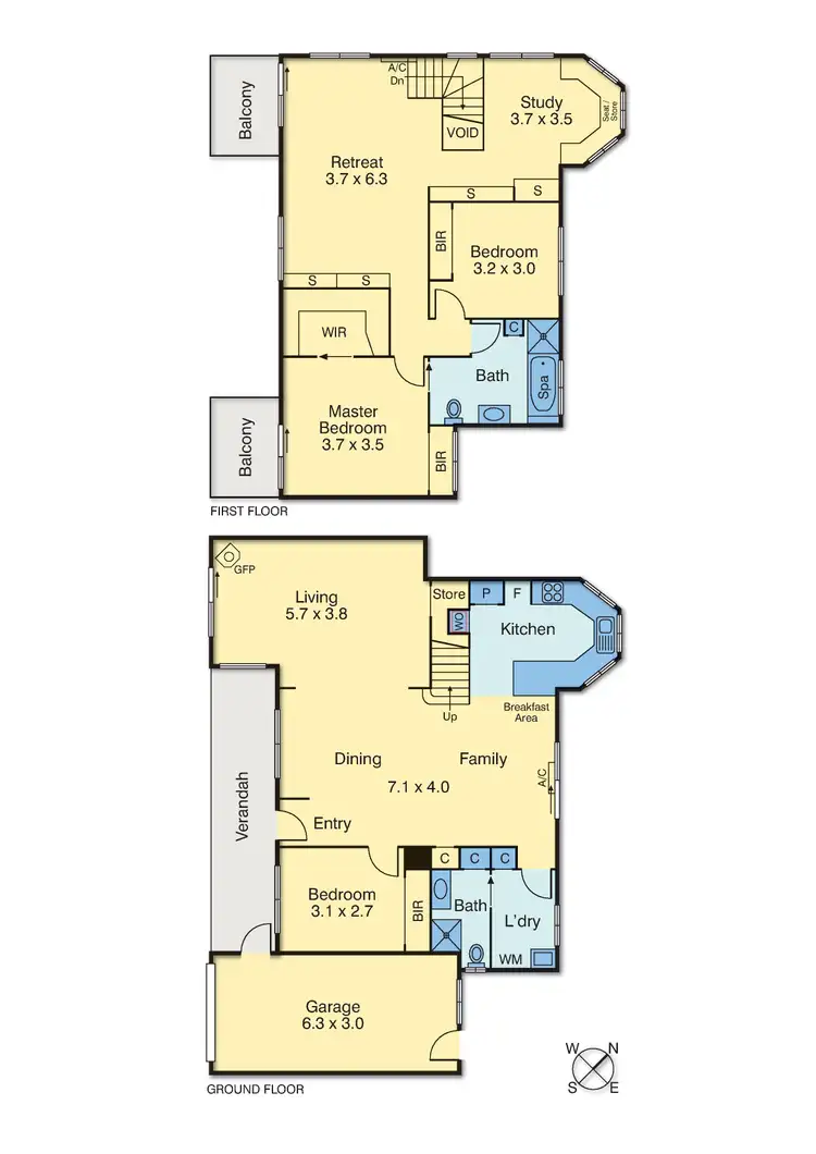 Floorplan of Homely townhouse listing, 23 Webb Street, Mornington VIC 3931