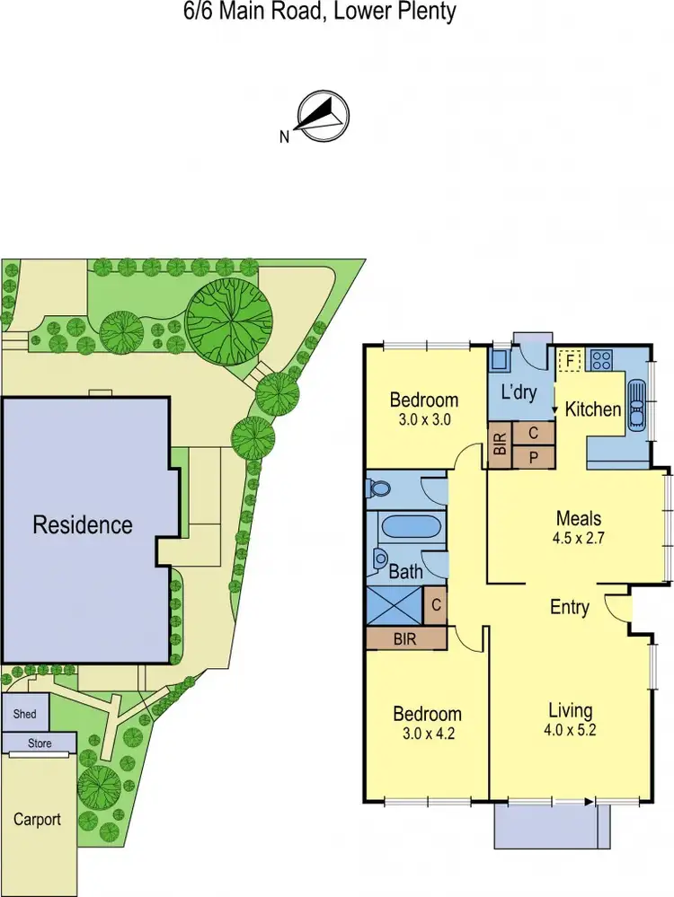 Floorplan of Homely unit listing, 6/6 Main Road, Lower Plenty VIC 3093