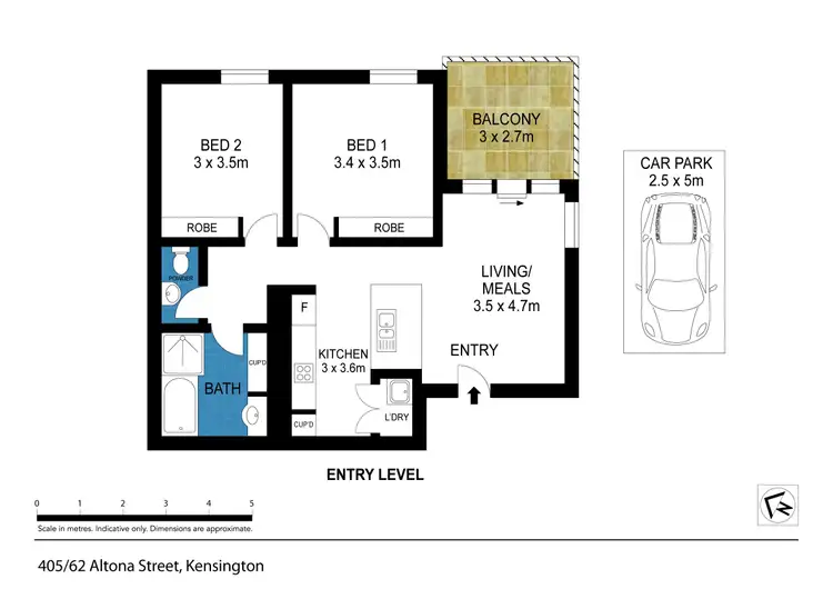 Floorplan of Homely apartment listing, 405/62 Altona Street, Kensington VIC 3031