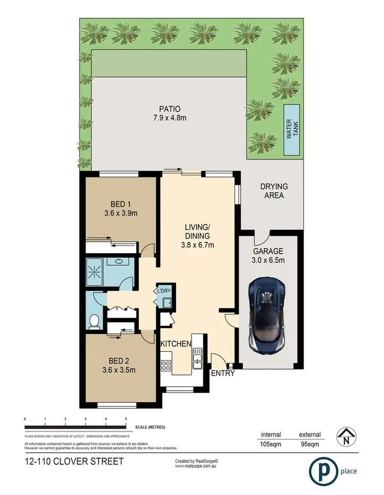 Floorplan of Homely townhouse listing, 12/110 Clover Street, Enoggera QLD 4051