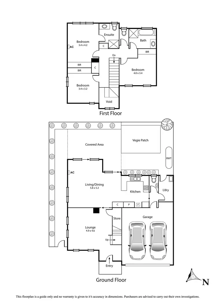 Floorplan of Homely townhouse listing, 1/65 Marriott Drive, Keysborough VIC 3173