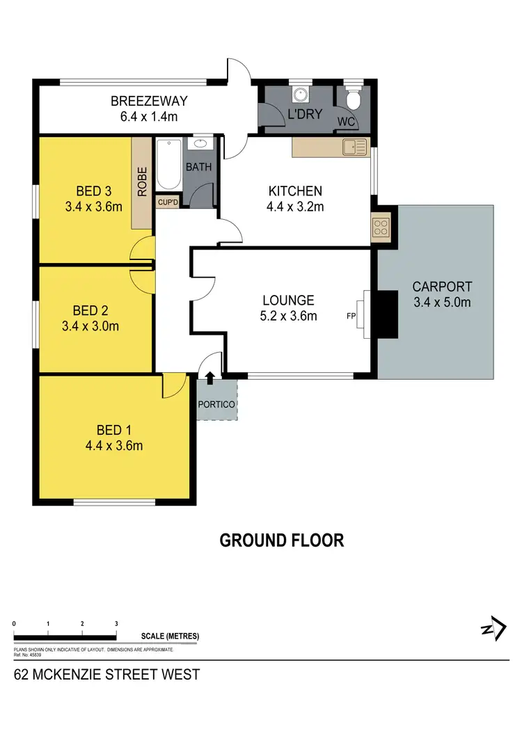 Floorplan of Homely house listing, 62 Mackenzie Street West, Golden Square VIC 3555
