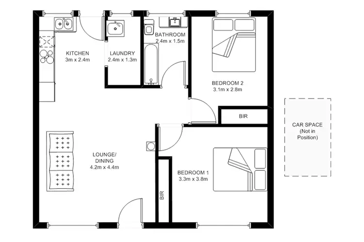 Floorplan of Homely unit listing, 3/87 Gamon Street, Seddon VIC 3011