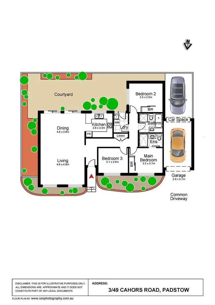 Floorplan of Homely villa listing, 3/49 Cahors Road, Padstow NSW 2211