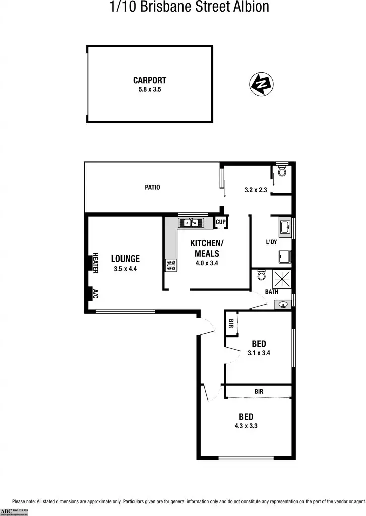 Floorplan of Homely unit listing, 1/10 Brisbane Street (Albion), Sunshine VIC 3020