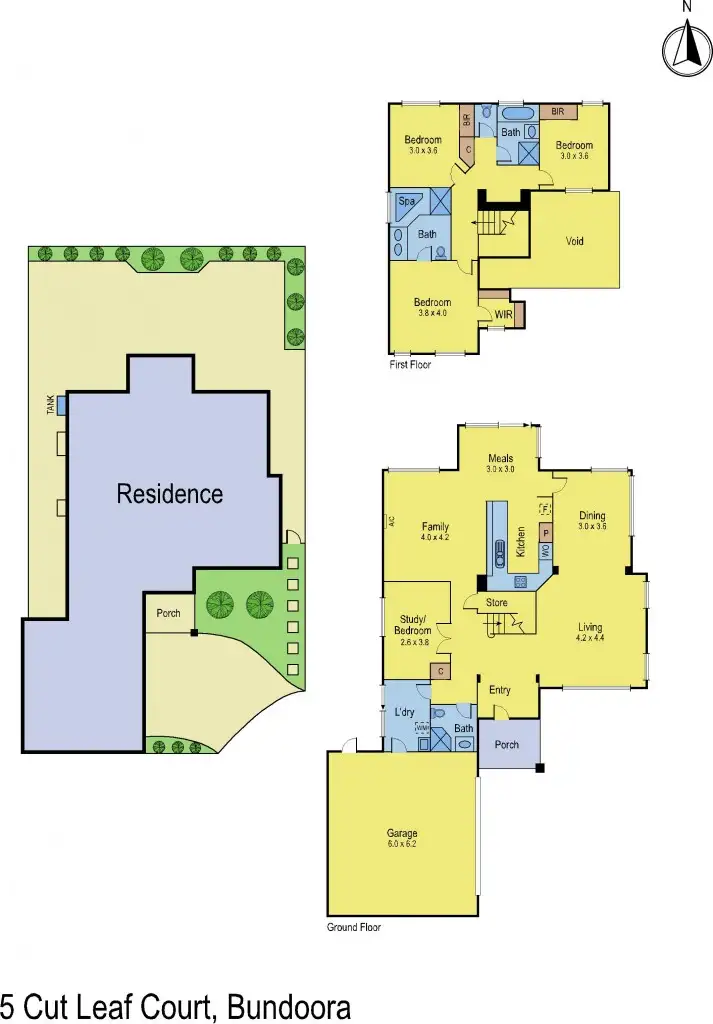 Floorplan of Homely house listing, 5 Cut Leaf Court, Bundoora VIC 3083