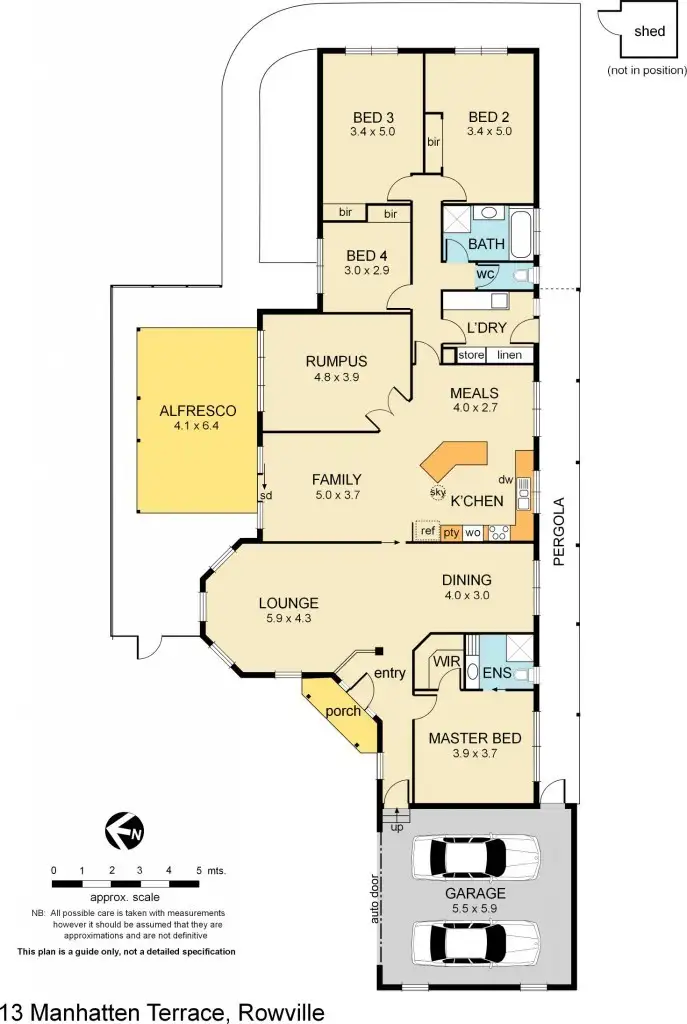 Floorplan of Homely house listing, 13 Manhatten Terrace, Rowville VIC 3178