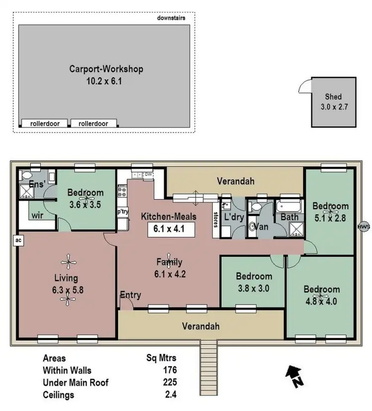 Floorplan of Homely house listing, 61 John Street, Woodside SA 5244