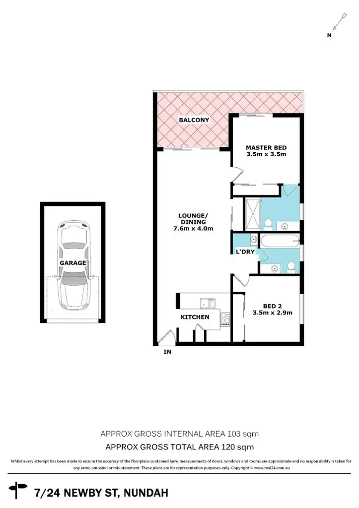 Floorplan of Homely unit listing, 7/24 Newby Street, Nundah QLD 4012