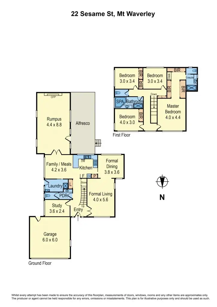 Floorplan of Homely house listing, 22 Sesame Street, Mount Waverley VIC 3149