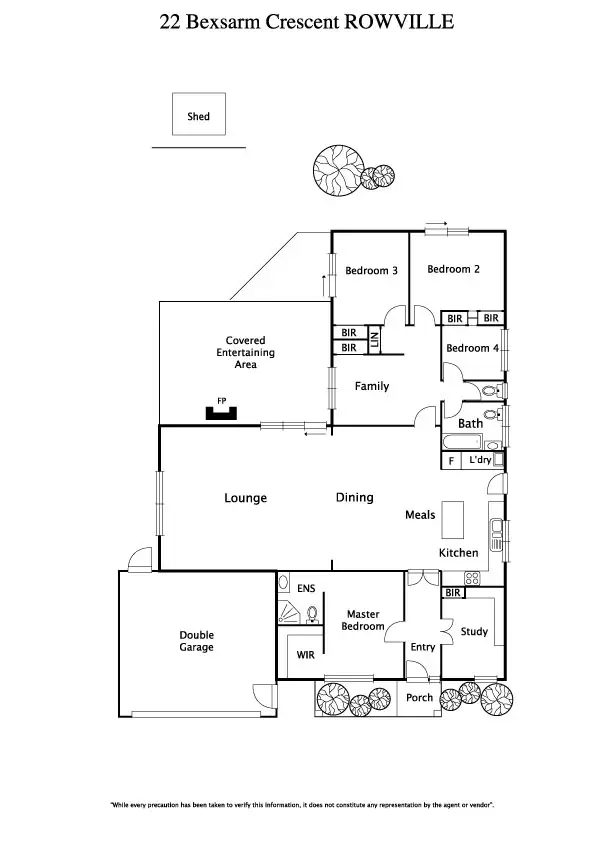 Floorplan of Homely house listing, 22 Bexsarm Crescent, Rowville VIC 3178