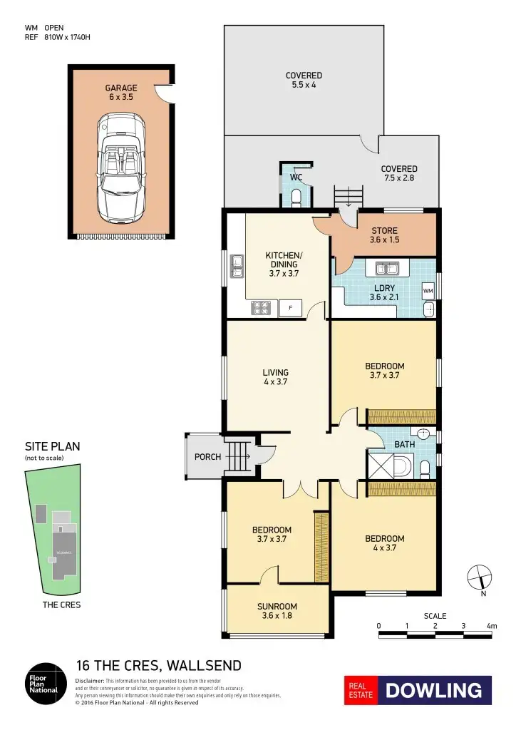 Floorplan of Homely house listing, 16 The Crescent, Wallsend NSW 2287