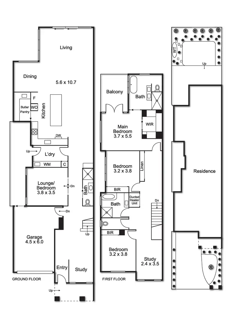 Floorplan of Homely townhouse listing, 34B Lesden Street, Bentleigh East VIC 3165