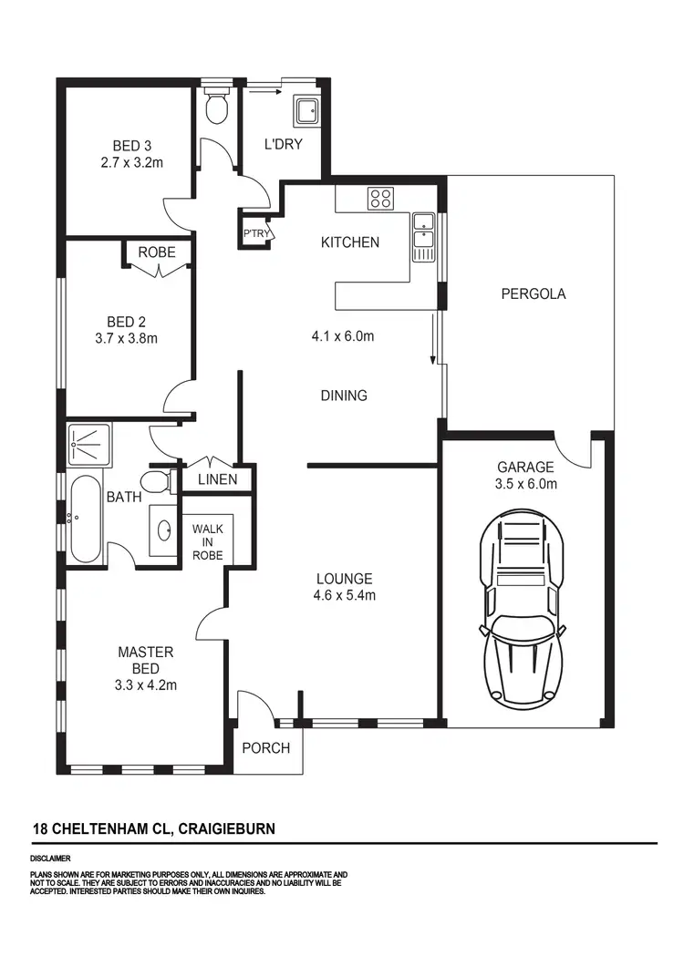 Floorplan of Homely house listing, 18 Cheltenham Close, Craigieburn VIC 3064