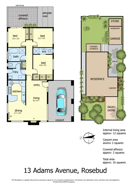 Floorplan of Homely house listing, 13 Adams Avenue, Rosebud VIC 3939