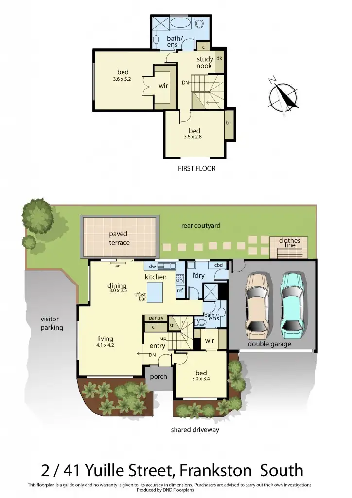 Floorplan of Homely townhouse listing, 2/41 Yuille Street, Frankston VIC 3199