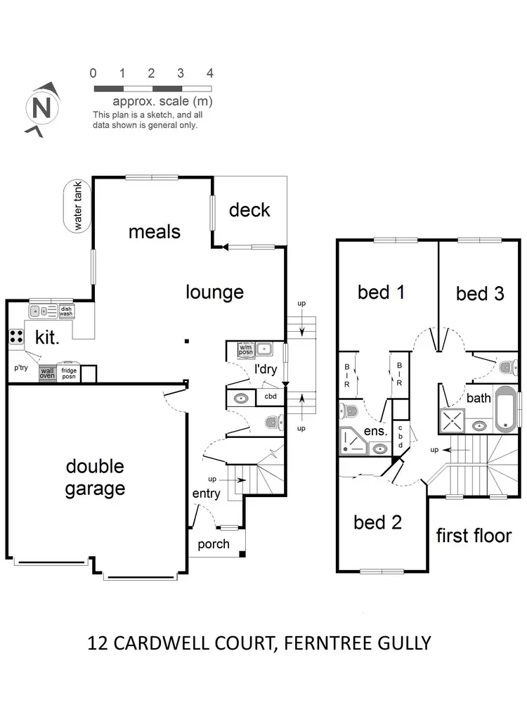 Floorplan of Homely house listing, 12 Cardwell Court, Ferntree Gully VIC 3156