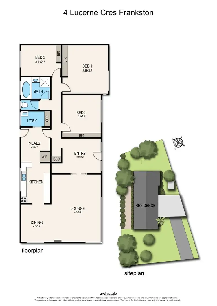 Floorplan of Homely house listing, 4 Lucerne Crescent, Frankston VIC 3199