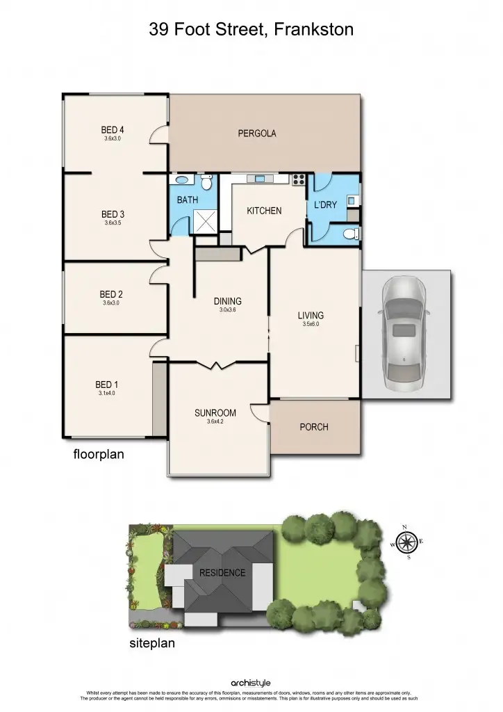 Floorplan of Homely house listing, 39 Foot Street, Frankston VIC 3199