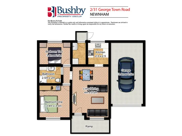 Floorplan of Homely unit listing, 2/31 George Town Road, Newnham TAS 7248