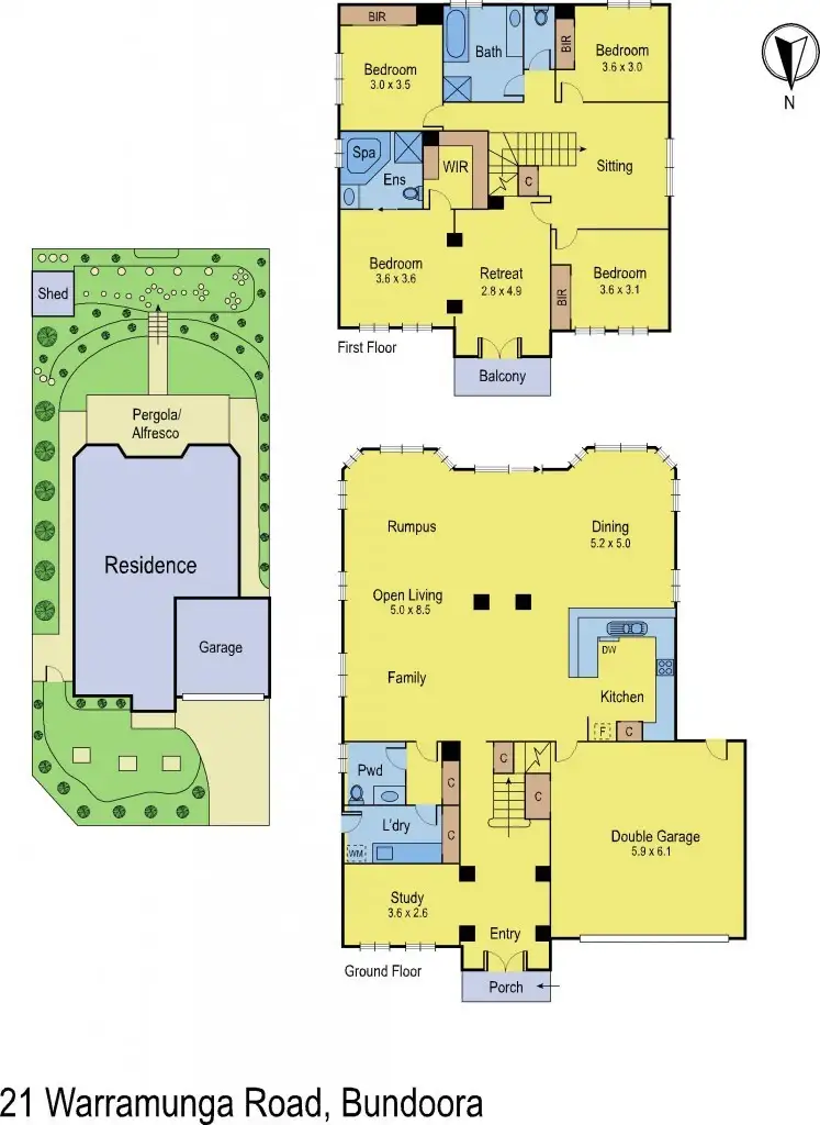Floorplan of Homely house listing, 21 Warramunga Road, Bundoora VIC 3083