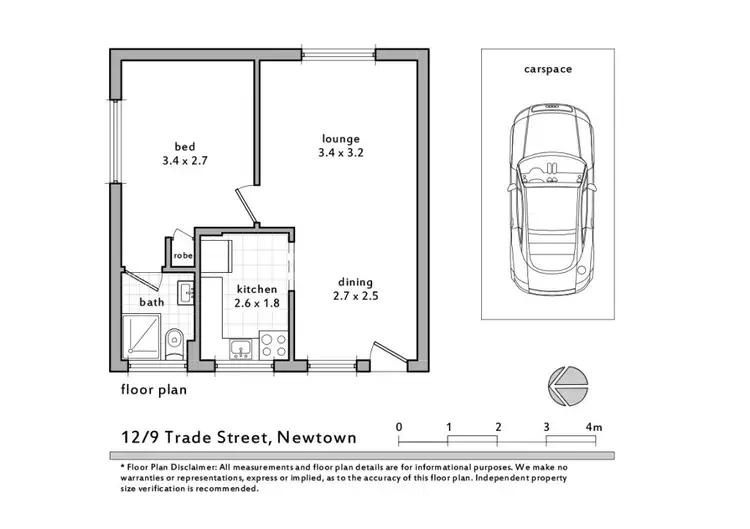 Floorplan of Homely apartment listing, 12/9 Trade St, Newtown NSW 2042