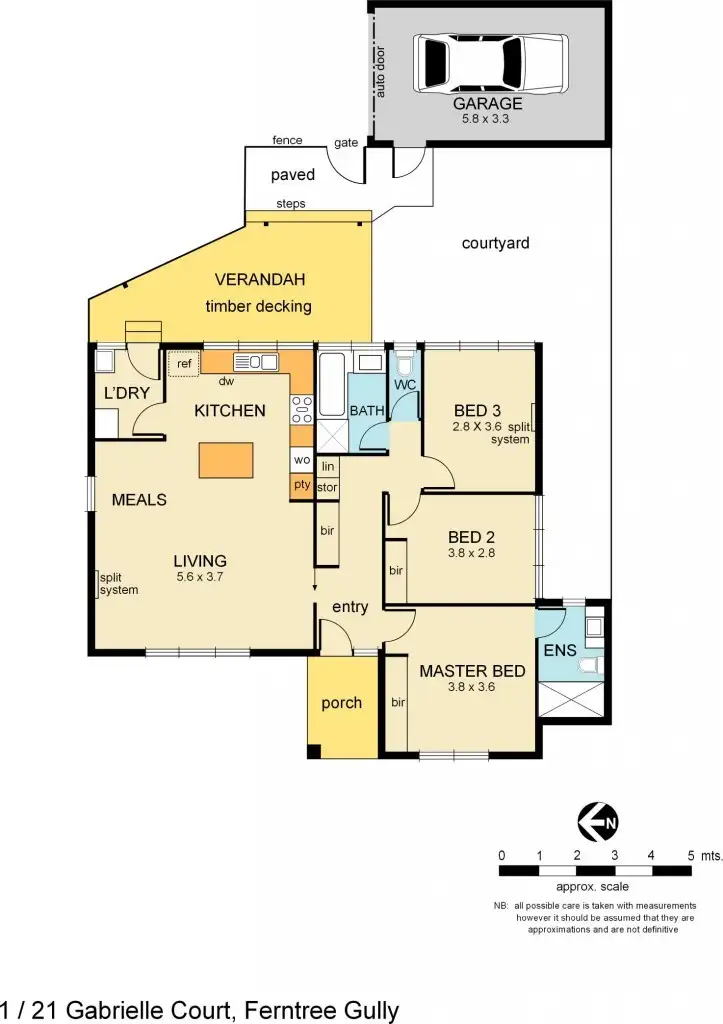 Floorplan of Homely unit listing, 1/21 Gabrielle Court, Ferntree Gully VIC 3156
