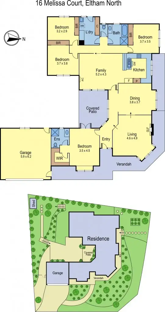 Floorplan of Homely house listing, 16 Melissa Court, Eltham North VIC 3095