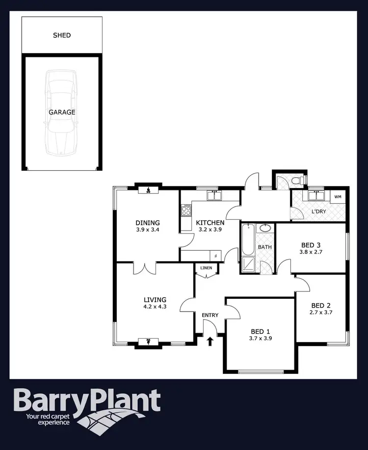 Floorplan of Homely house listing, 44 Henry Street, Traralgon VIC 3844