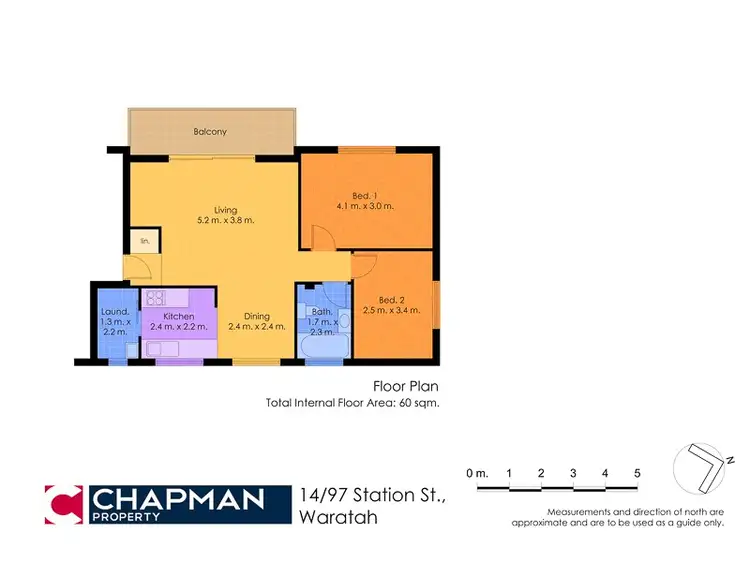 Floorplan of Homely unit listing, 14/97 Station Street, Waratah NSW 2298